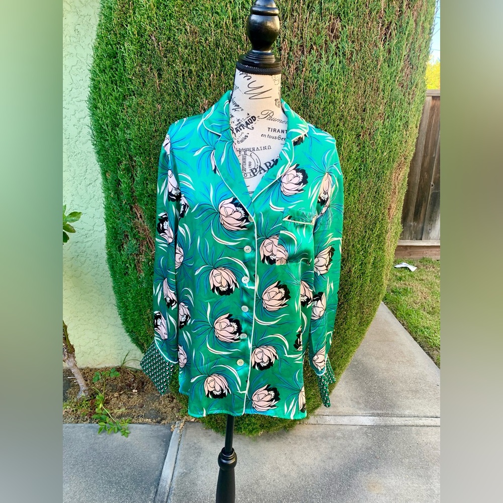 Olivia Von Halle 100% Silk Blouse